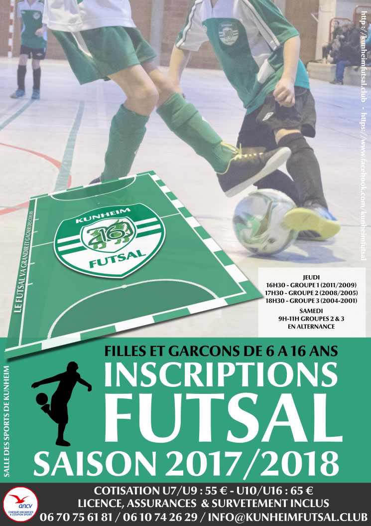 Kunheim Futsal inscription 2017-2018